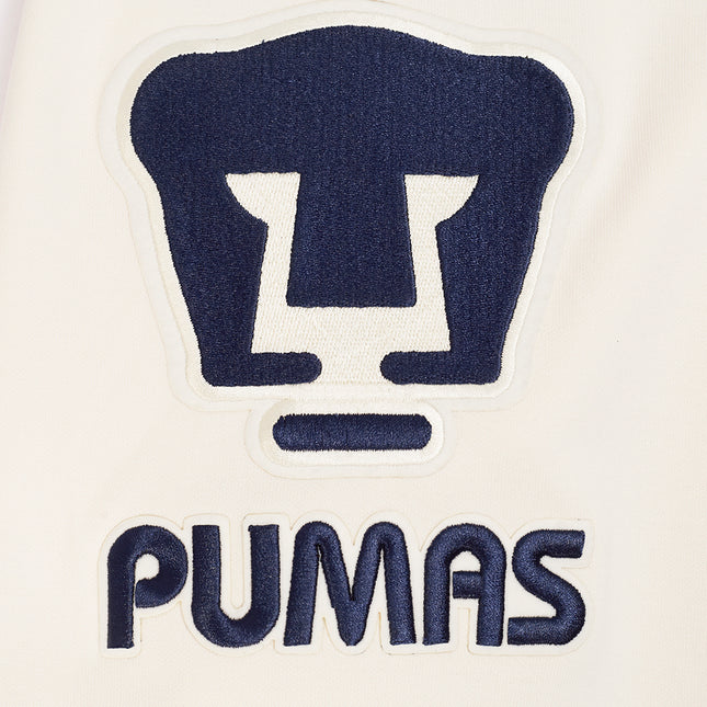 SUDADERA CON GORRO LIGA MX PUMAS UNAM CLASSIC CHENILLE PARA HOMBRE - BEIGE