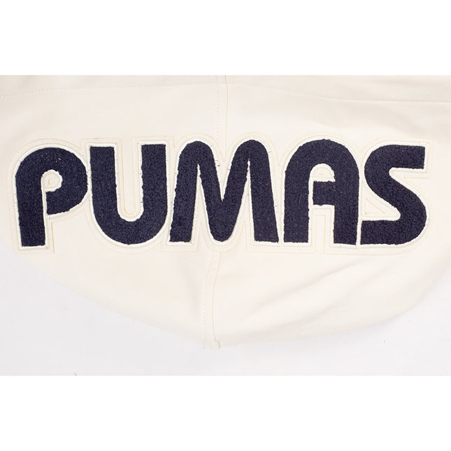 SUDADERA CON GORRO LIGA MX PUMAS UNAM CLASSIC CHENILLE PARA HOMBRE - BEIGE