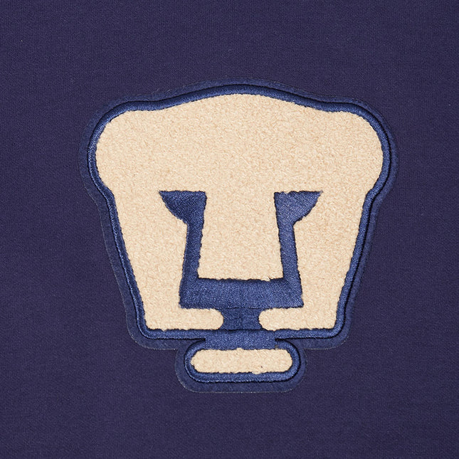 SUDADERA CON GORRO LIGA MX PUMAS UNAM CLASSIC CHENILLE PARA HOMBRE - AZUL MARINO