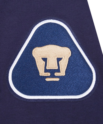 SUDADERA CON GORRO LIGA MX PUMAS UNAM CLASSIC CHENILLE PARA HOMBRE - AZUL MARINO