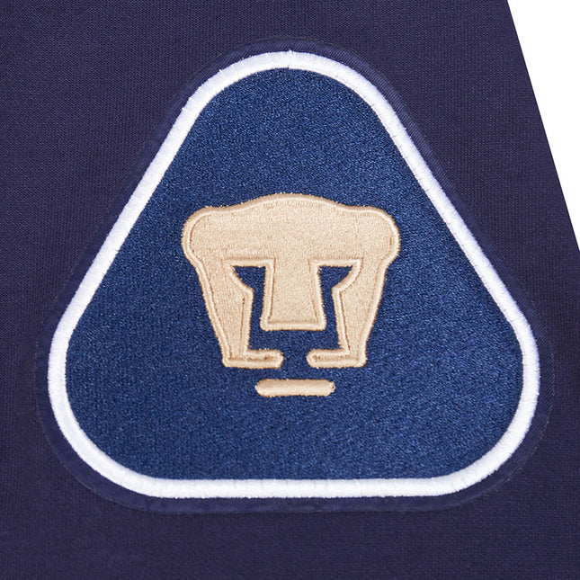 SUDADERA CON GORRO LIGA MX PUMAS UNAM CLASSIC CHENILLE PARA HOMBRE - AZUL MARINO