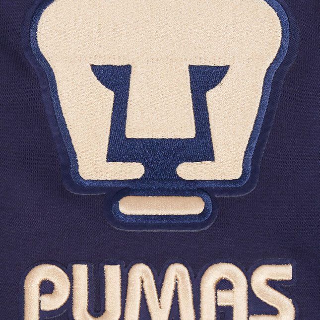 SUDADERA CON GORRO LIGA MX PUMAS UNAM CLASSIC CHENILLE PARA HOMBRE - AZUL MARINO