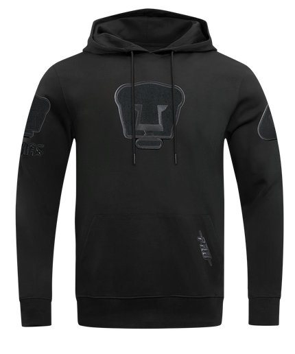 SUDADERA CON GORRO LIGA MX PUMAS UNAM TRIPLE BLACK PARA HOMBRE