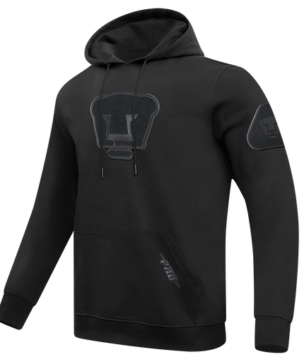 SUDADERA CON GORRO LIGA MX PUMAS UNAM TRIPLE BLACK PARA HOMBRE