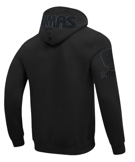 SUDADERA CON GORRO LIGA MX PUMAS UNAM TRIPLE BLACK PARA HOMBRE