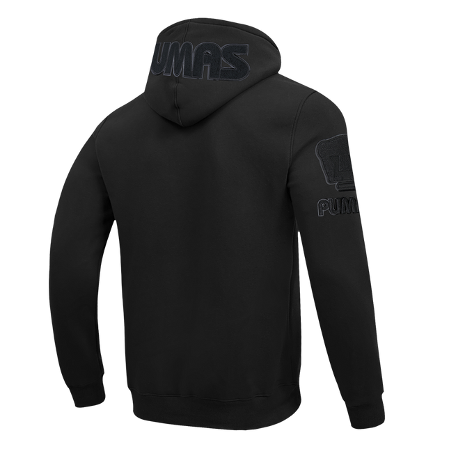 SUDADERA CON GORRO LIGA MX PUMAS UNAM TRIPLE BLACK PARA HOMBRE