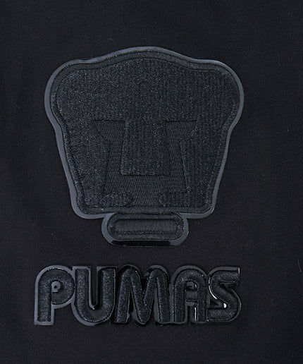 SUDADERA CON GORRO LIGA MX PUMAS UNAM TRIPLE BLACK PARA HOMBRE