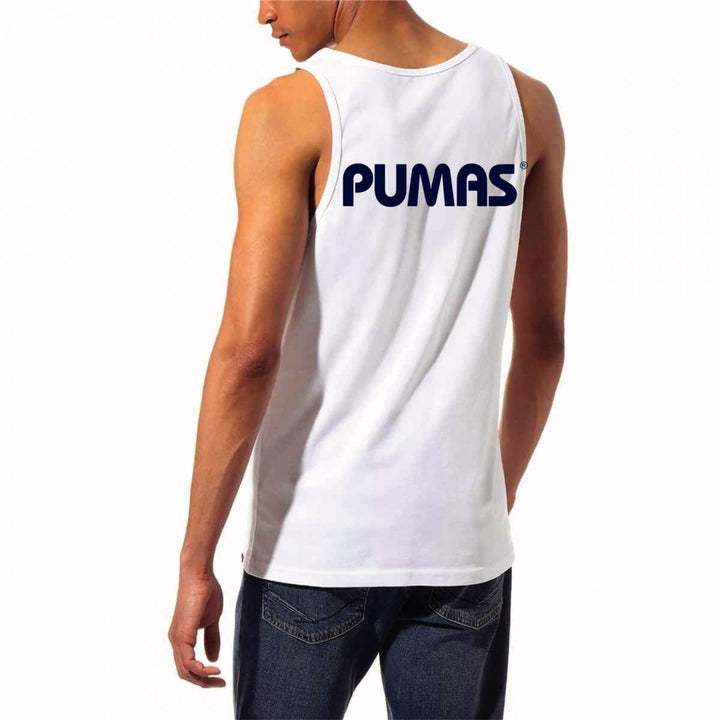 Playera Hombre Pumas Logo Azul Sin Manga-Playeras-Tienda-Pumas-Oficial