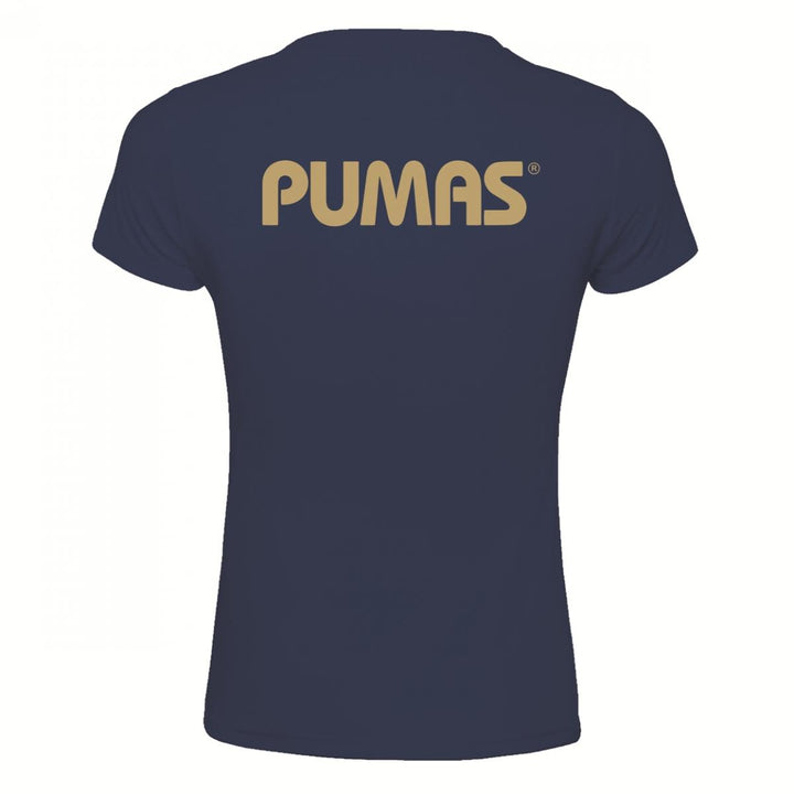 Playera Mujer Pumas Logo Dorado-Playeras-Tienda-Pumas-Oficial
